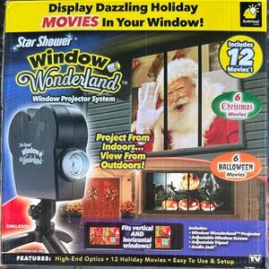 Star Shower Window Wonderland Window Projector System - Black